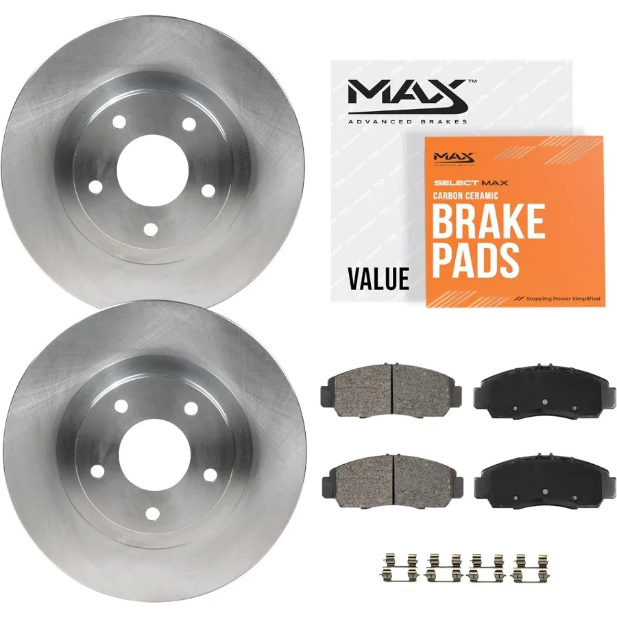 ماكس الفرامل المتقدمة مجموعة الفرامل الخلفية ل 2007-2013 أكورا MDX هوندا أوديسي قسط OE مكبح قرصي الدوارات مع منصات الفرامل السيراميك R #1