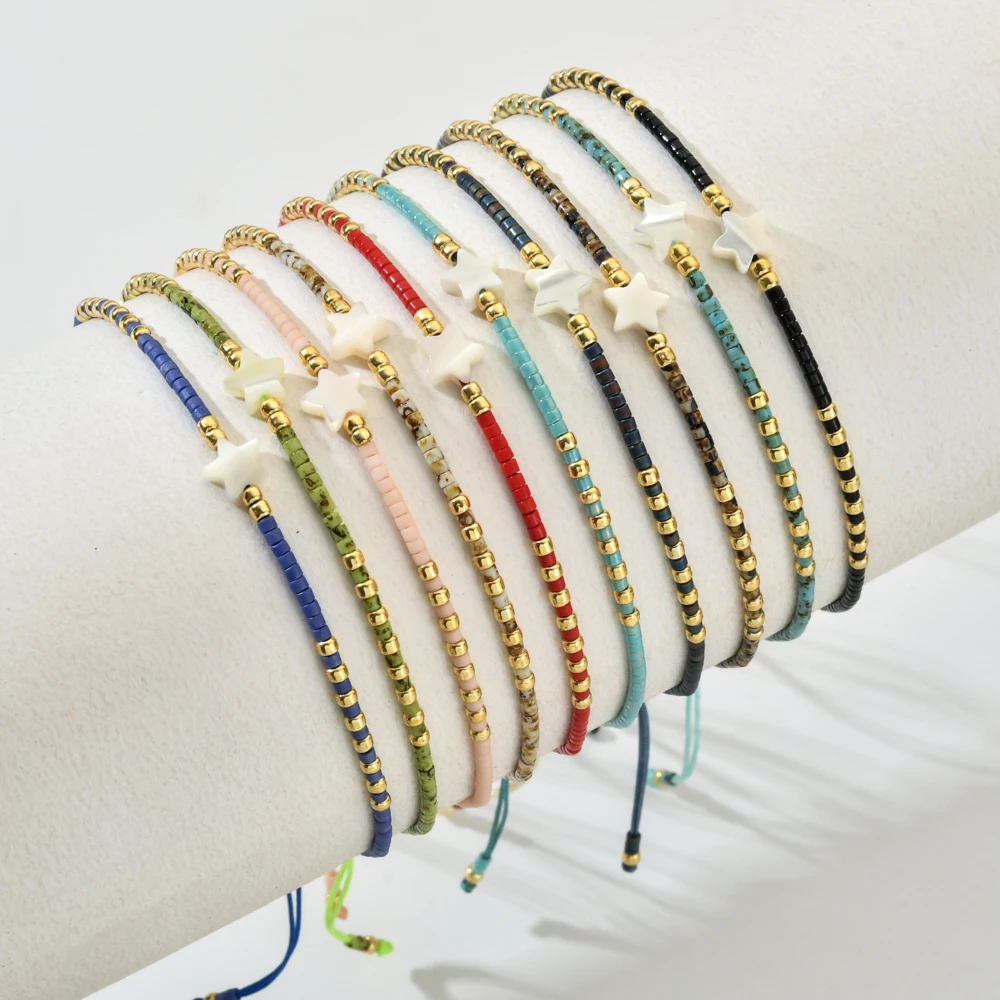 ZMZY 2025 Trend Chic Gentle New Colorful Bohemian Star Shell Bracelet Luxury Simple Vintage MIYUKI Seed Beads Bransoletki Biżuteria