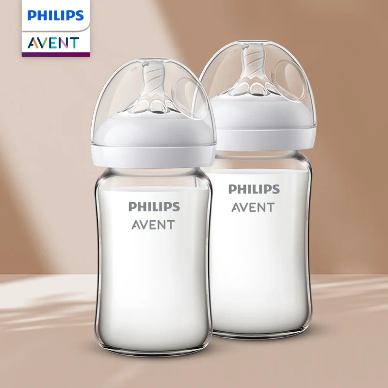 PHILIPS AVENT Wide caliber High boron silicon Glass milk bottle Over 6 months Newborn babies Anti-Colic feeder 240ml