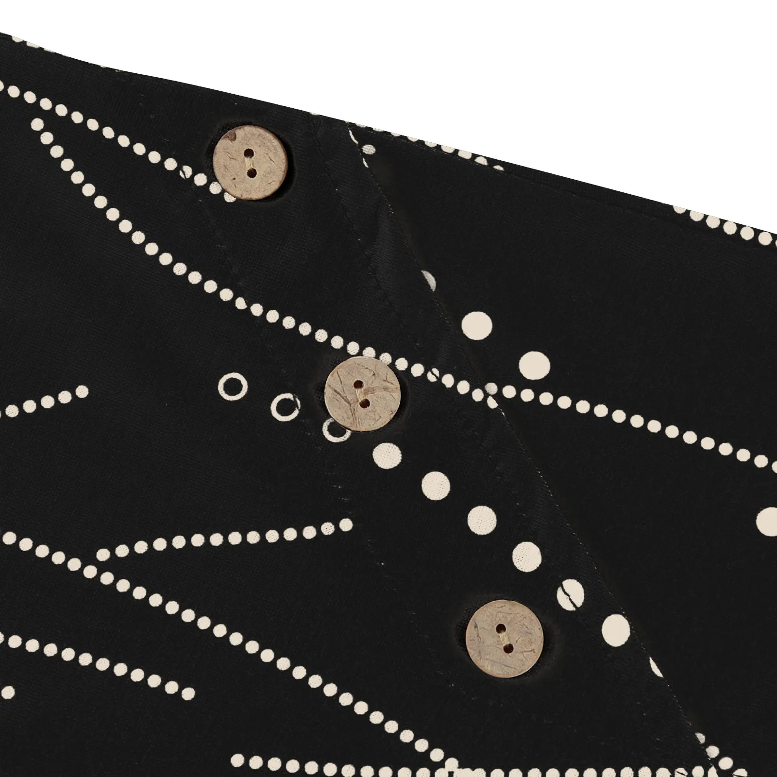 تيشيرت نسائي قصير الأكمام بنقط البولكا ، تيشيرت بحافة غير منتظمة ، تيشيرتات بياقة مستديرة ، أزرار ، لون سادة ، موضة صيفية