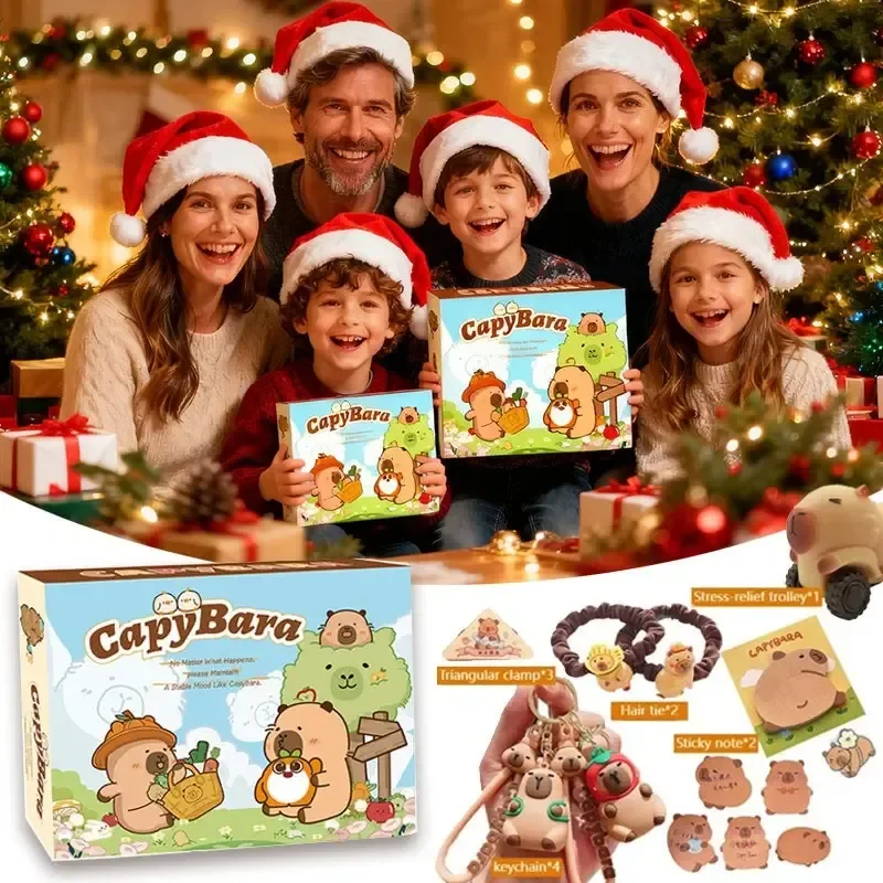 

17 шт./31 шт., фигурки капибары, тематическая слепая коробка, детские ювелирные изделия DlY, шпилька, забавная модель, игрушки, Рождественский Адвент, календарь обратного отсчета, подарки