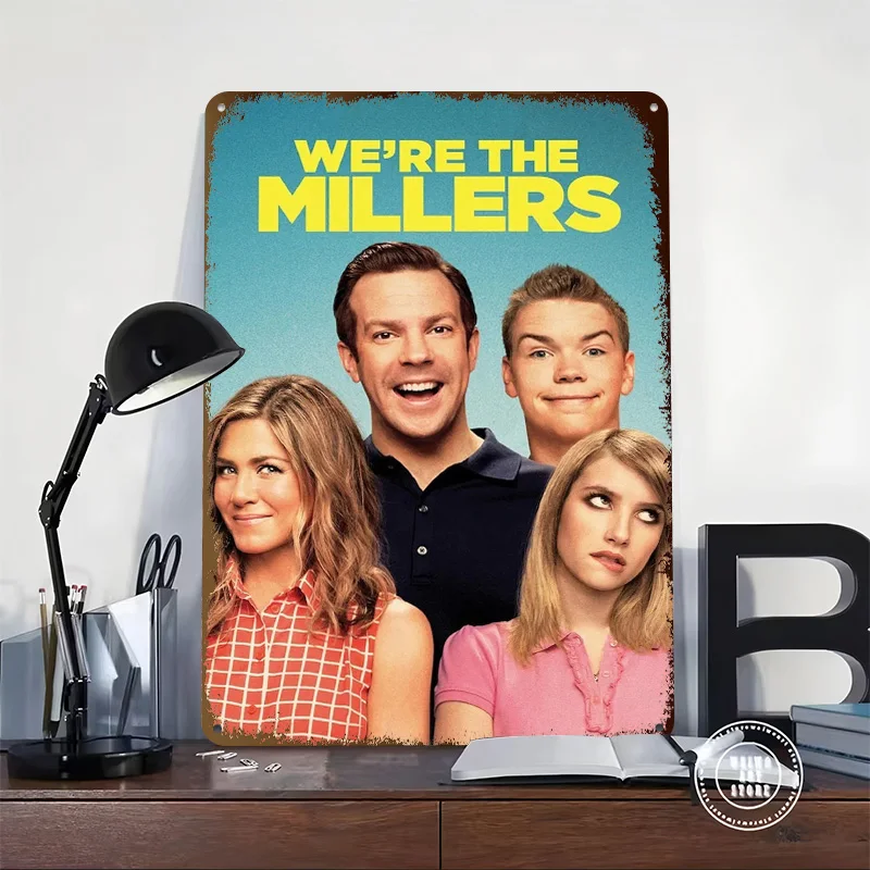 We're the Millers Movie Poster Customized Vintage Metal Signs Wall Art Retro Tin Plaque for Modern Home Decoration Ornaments