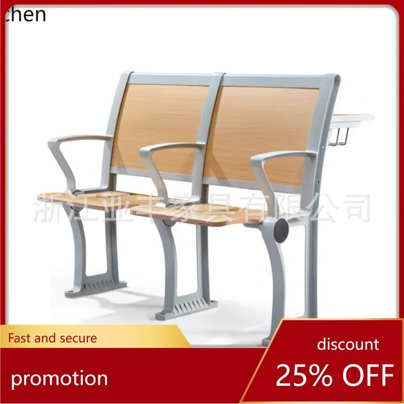 CZ Aluminum Alloy Step Classroom Row Chairs Multi-media Solid Wood Desks Lecture Hall Seats Auditorium Chairs