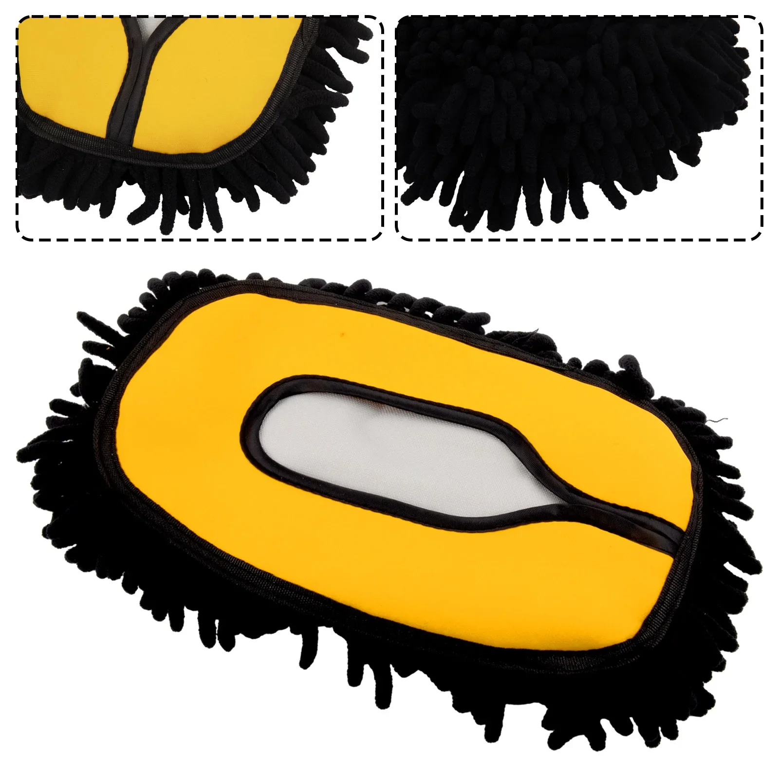 Wet And Dry Use, Super Absorbent Brush Head, Car Wash Brush Cleaning Chenille Mop, Maximum Durability, No Scratches On Car Paint