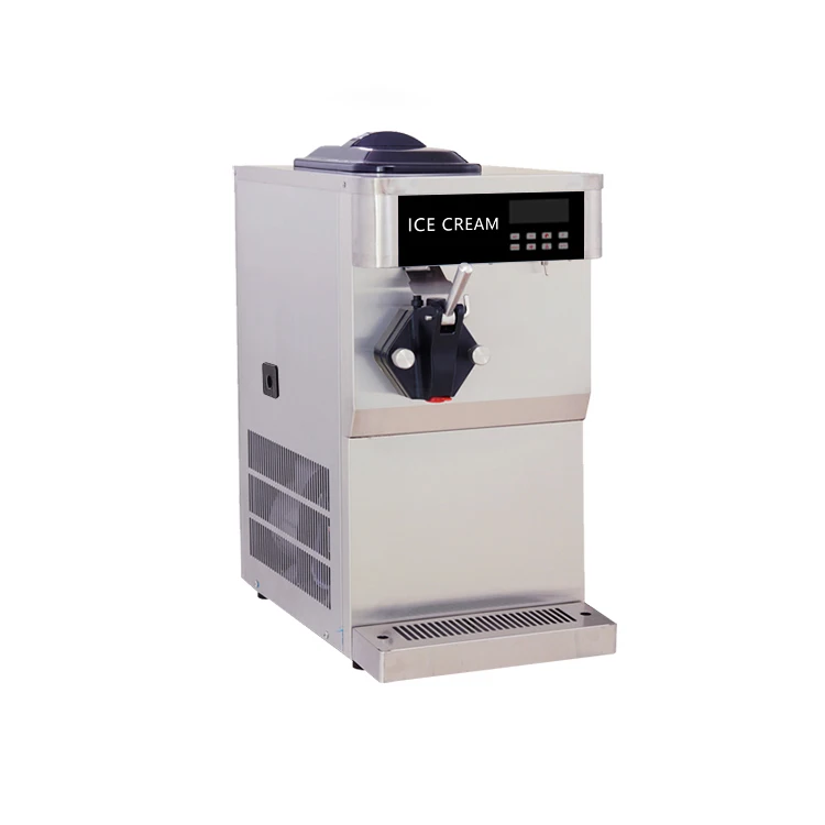 Single Flavor Counter Top Soft Ice Cream Machine with Motor for Home Use Made From Milk