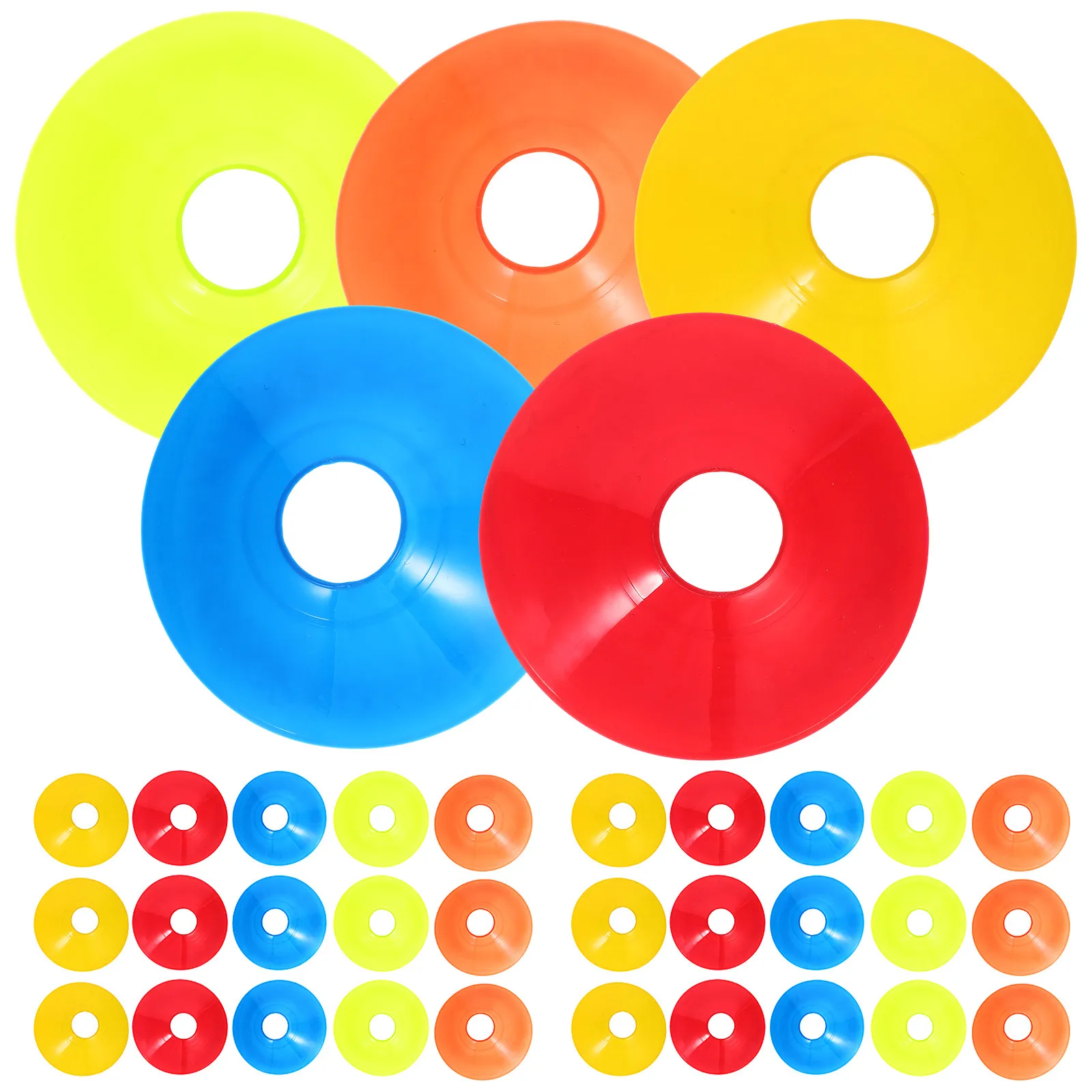 

Набор профессиональных футбольных тренировочных дисков: всепогодные, УФ-стойкие конусы для быстрых тренировок, портативные для занятий футболом