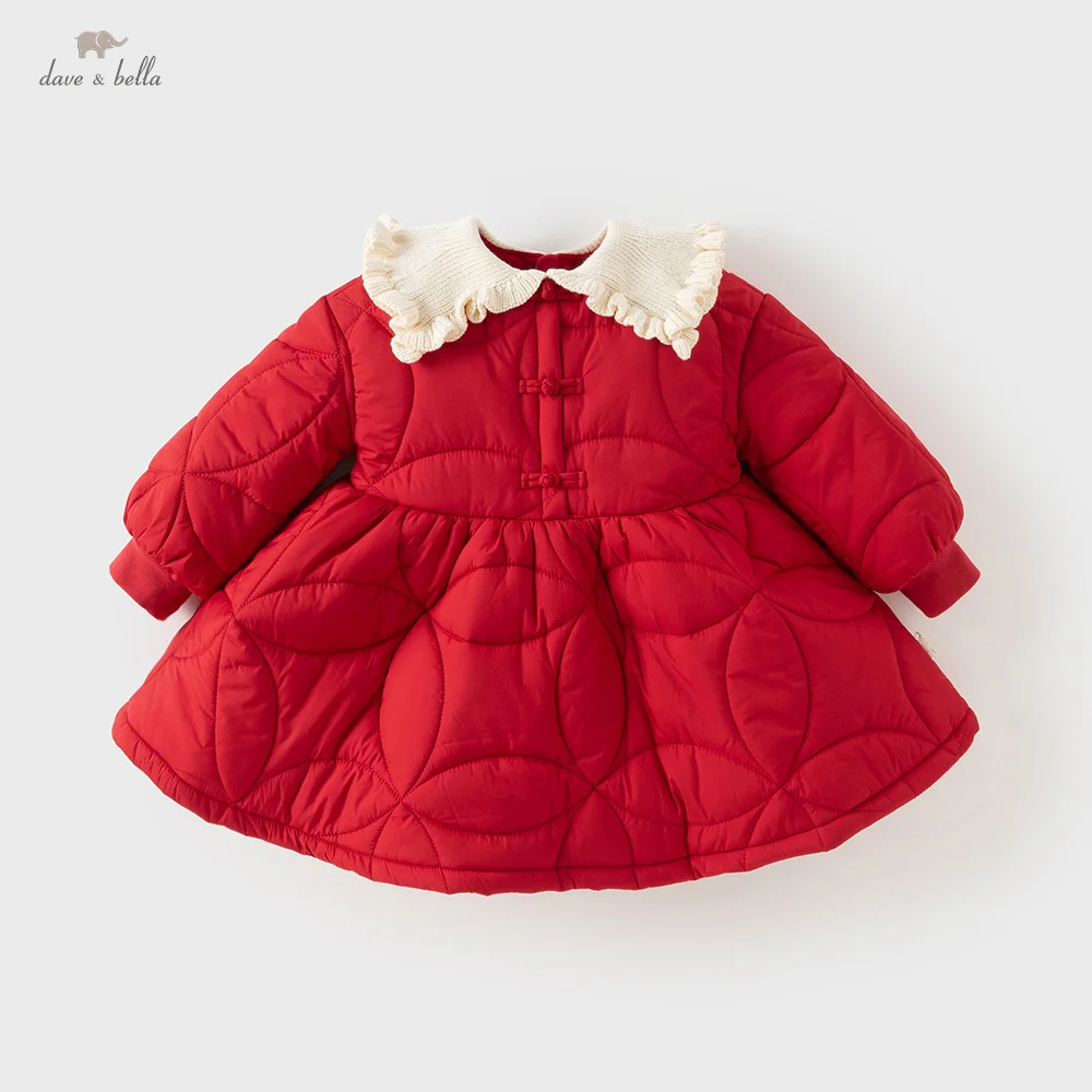 

Dave Bella Children Dress Autumn Winter Girls Baby Velvet Thicken Skirt Long Sleeve Sweet Dress Outerwear Kids Clothes DB4254219
