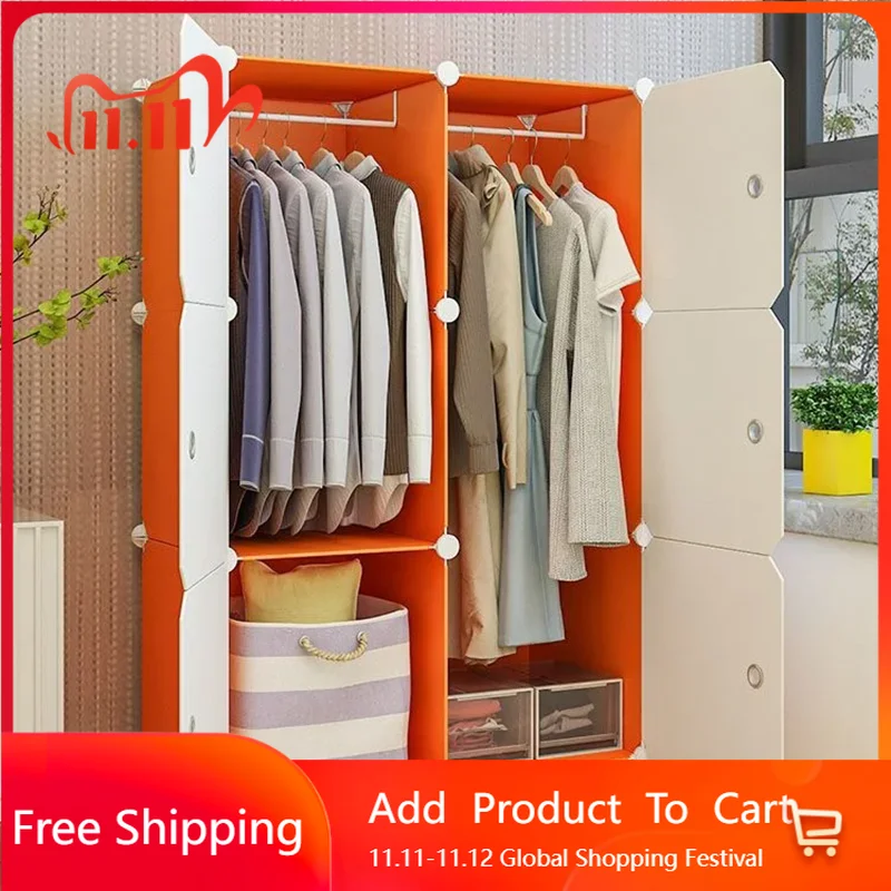 

Vintage Modern Household Bedroom Wardrobe For Folding Multilayer Assembly Storage Locker Luxury Vestidores Hotel Furniture