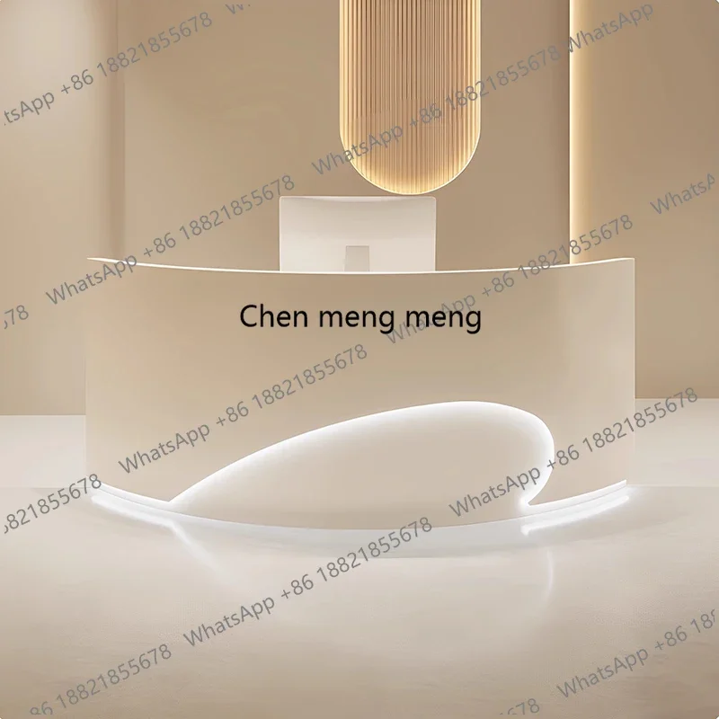 

ze5556Led Lights Minimalist Reception Desks Design Welcome Modern Display Reception Desks Company Beauty Escritorio Trendy