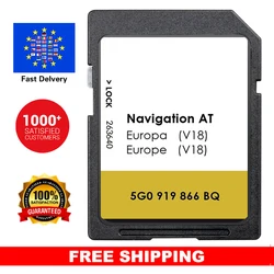 Ontdek Navi SD-kaart GPS Europa Sat Nav voor VW Kaarten Navigatie AT V18 MIB1 Kaart Gratis Verzending met Anti fog flim