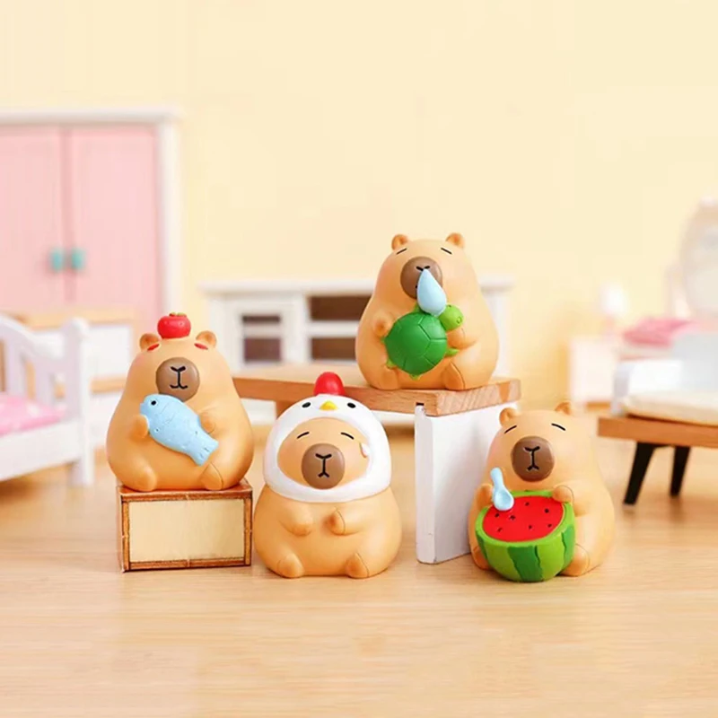 Capybara Series Small Sweet Bean Capybara Blind Box Figure Toys Surprise Box Anime Figures Doll