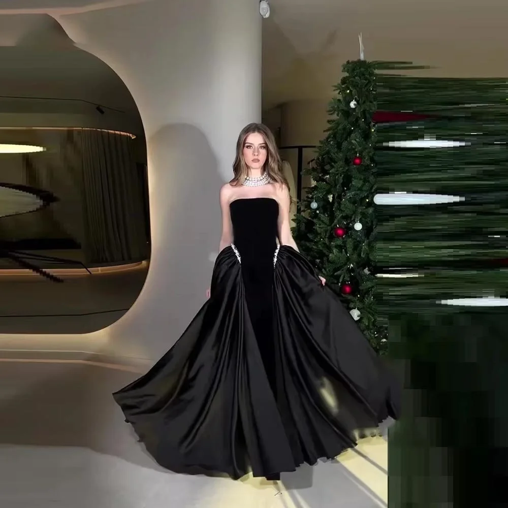 

Customized Exquisite Beading A-line Evening Dresses Charming Ruched Homecoming dresses Elegant Sleeveless Party Gown فساتين سهرة
