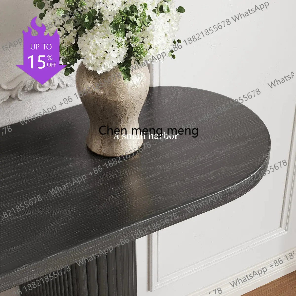 

M45 Solid wood entry entrance cabinet retro homestay living room sofa back decoration side table against the wall