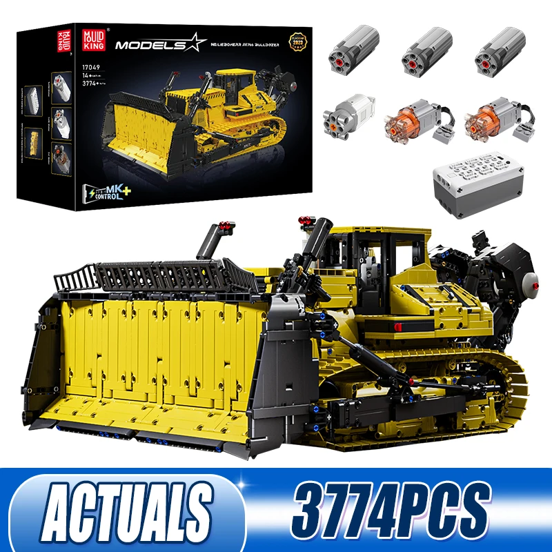 قالب الملك-ألعاب السيارات التقنية للأطفال ، جرافة بنة التجمع ، نموذج شاحنة ، App بمحركات ، PR766 ، هدايا عيد الميلاد ، 17049 #1