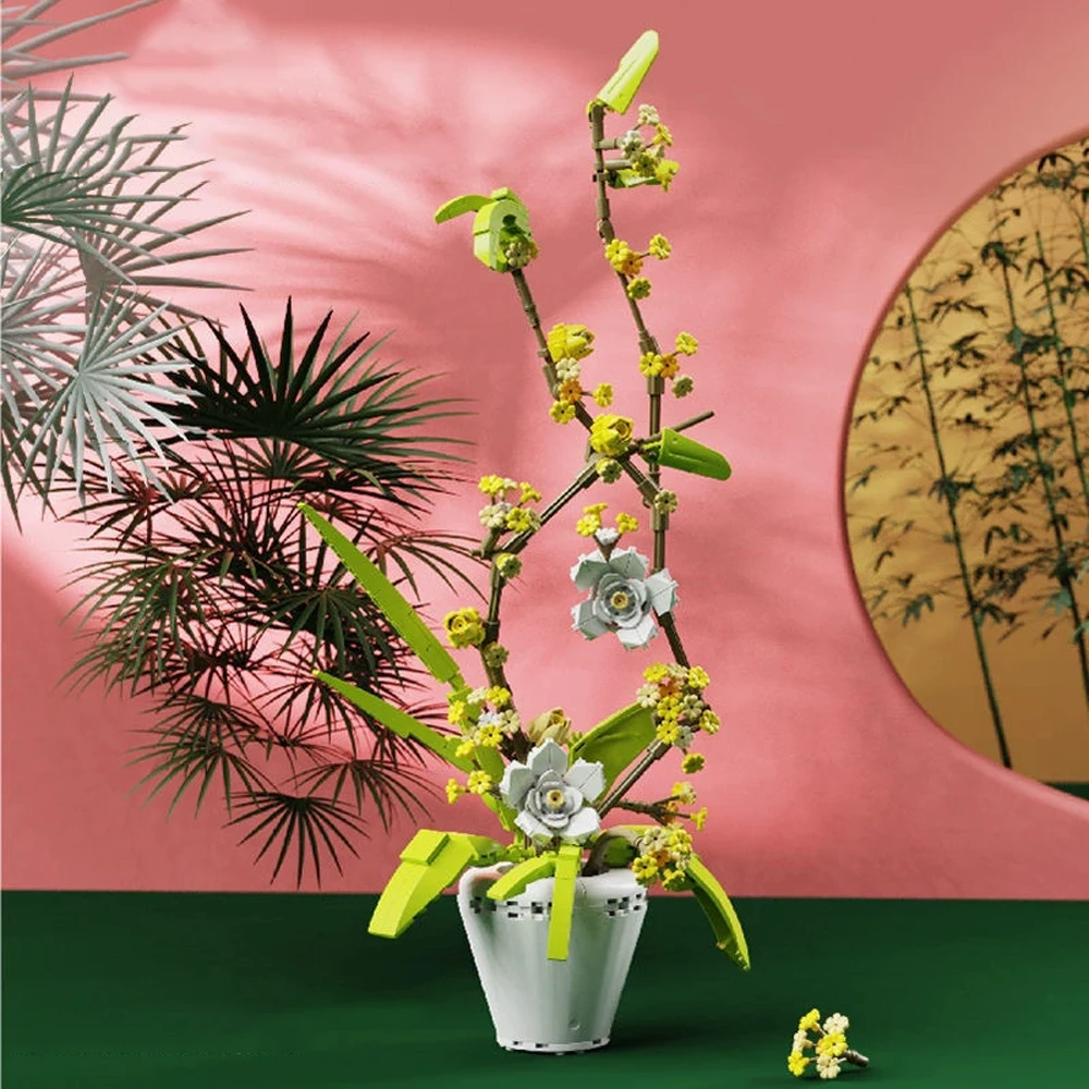 Dekorationsartikel, Set mit im Topf gehaltenem Osmanthus Fragrans, Heimdekoration, schöne Dekoration, kreatives Geschenk