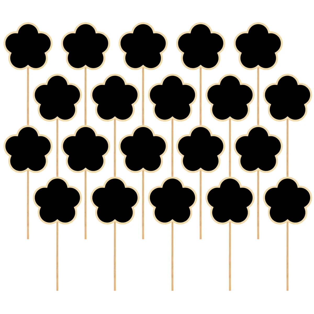 

20 Pcs Small Blackboard Insert Wooden Garden Labels Wedding Decor Sticker Tags Tabs Gardening Vegetable