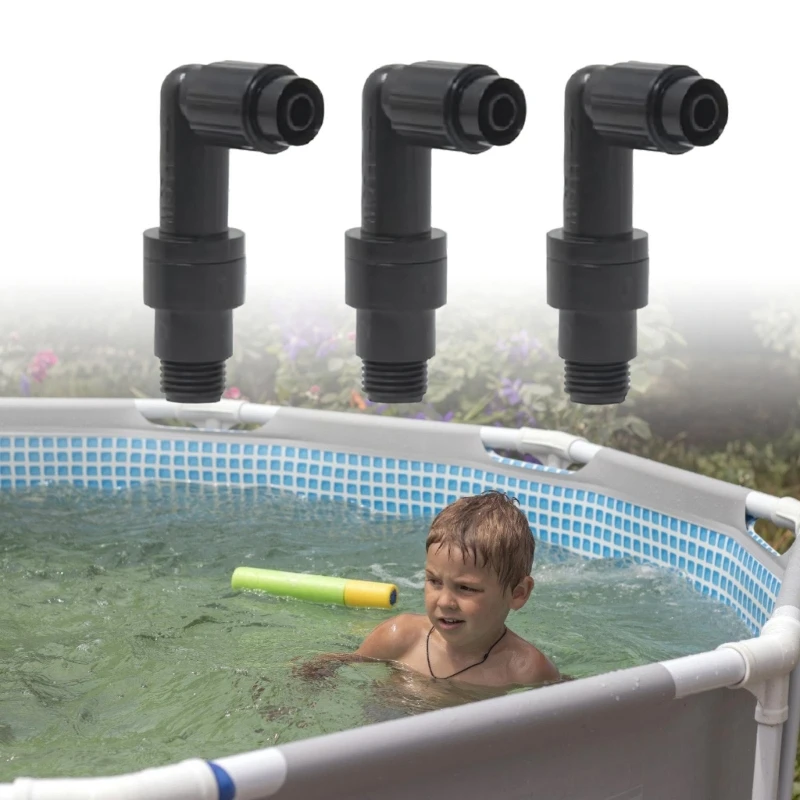 Pool Check Valves Elbow Replacement Fitting, Plastic Threaded Fitting for Pool Circulation Maintenance and Routine Service 24BD