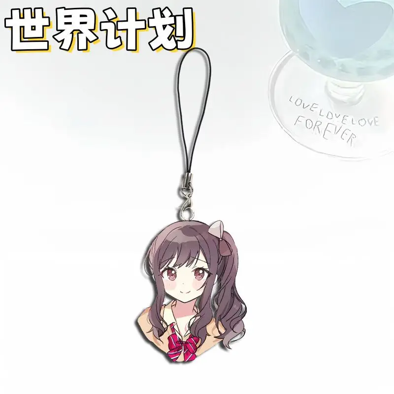 Anime Project Sekai Pendant Keychains  Acrylic Phone Lanyards Phone Charm Decoration Backpack Accessories