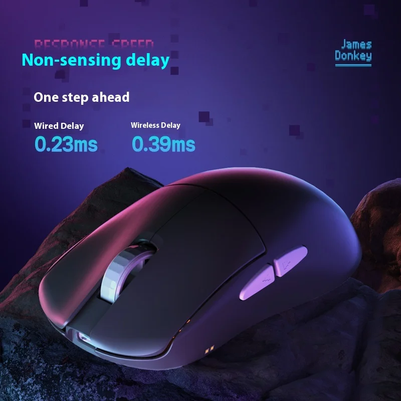 JAMESDONKEY RSR5 Gaming Mouse Tri-mode Wireless 8k Polling Rate PAW3395 Sensor Customized Gaming Mouse Pc Gamer Accessories Gift