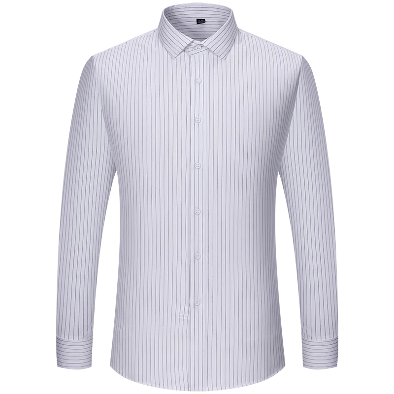 Luxury designer Smart Casual elastic long-sleeve shirts for men thin social slim fit  formal shirt wrinkle free office clothes