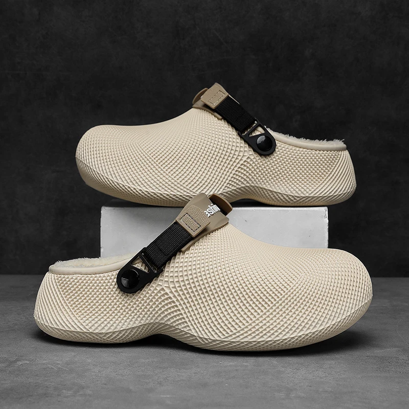 Men Slippers Comfortable Outdoor Cotton Padded Top Quality Brand Non Slip New Women Luxury Gift Work Designer House Winter Shoes