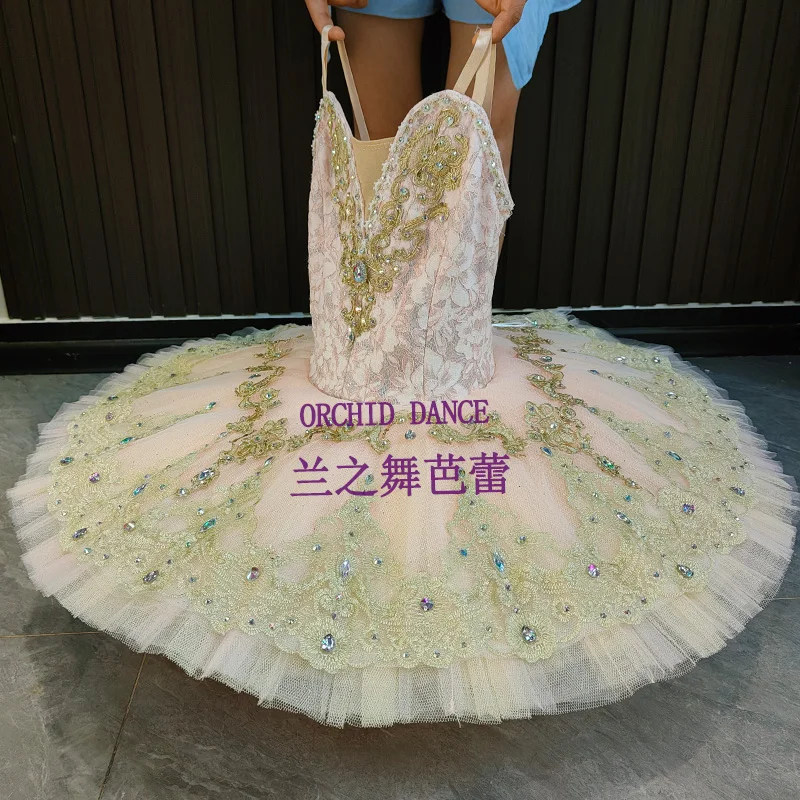BT2507134 Profissional Tamanho Personalizado Cor Personalizado Crianças Meninas Mulheres Adulto Creme Ballet Tutu Trajes