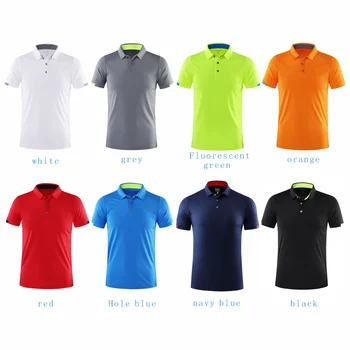 Summer Quick Drying Short Sleeved Polo Shirt Golf Jersey Company Group Breathable Fitness Lapel Sports Sleeved 8-Color Large Top 3