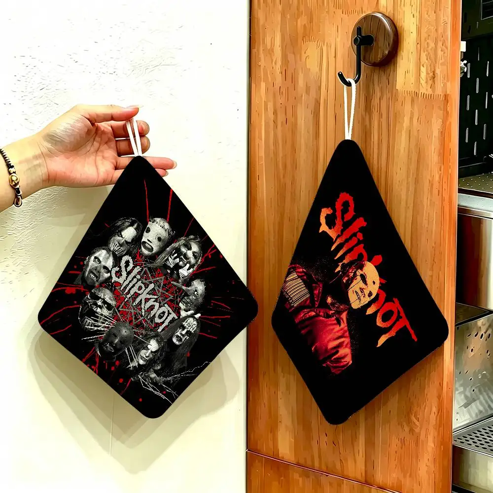 Band S-Slipknot Polyester Cotton Hand Wiping Towel, Hanging Towel, Quick Dry for Kitchen Bathroom Daily Supplies