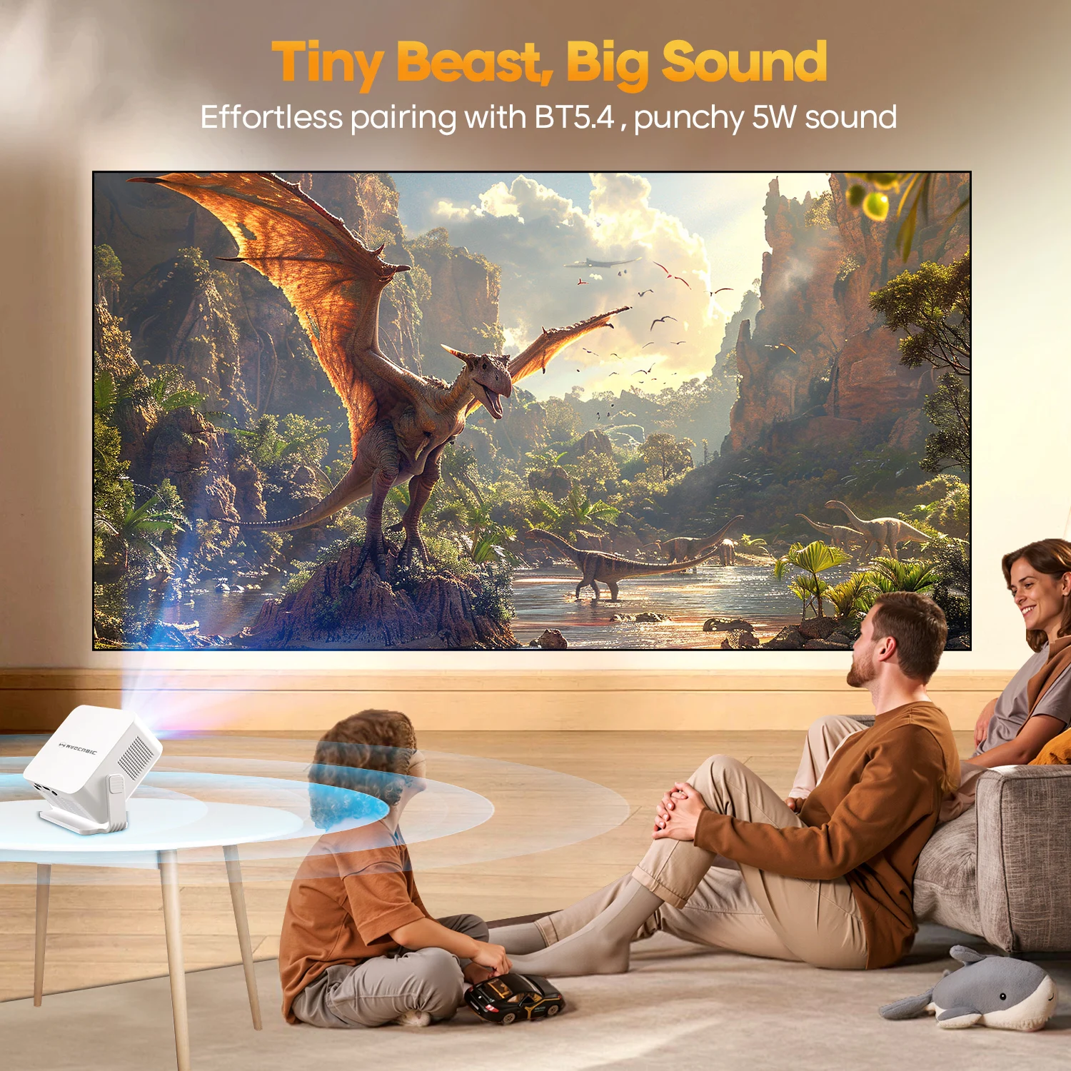 Magcubic Android 14 Autofokus HY300Max Tragbarer Projektor 400ANSI WiFi6 Projektor SupFull HD 720P Heim- und Outdoor-Kino Max HY300 – Detail 12