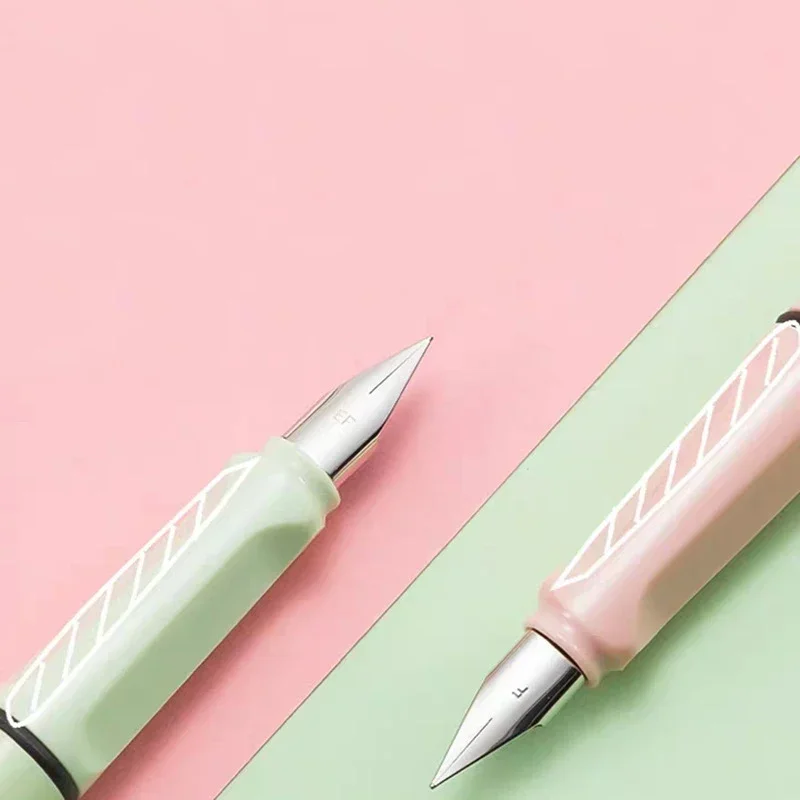 JINHAO 619 قلم حبر معكرون بلاستيكي ملون لطلاب المدارس الابتدائية والثانوية ممارسة قلم الخط