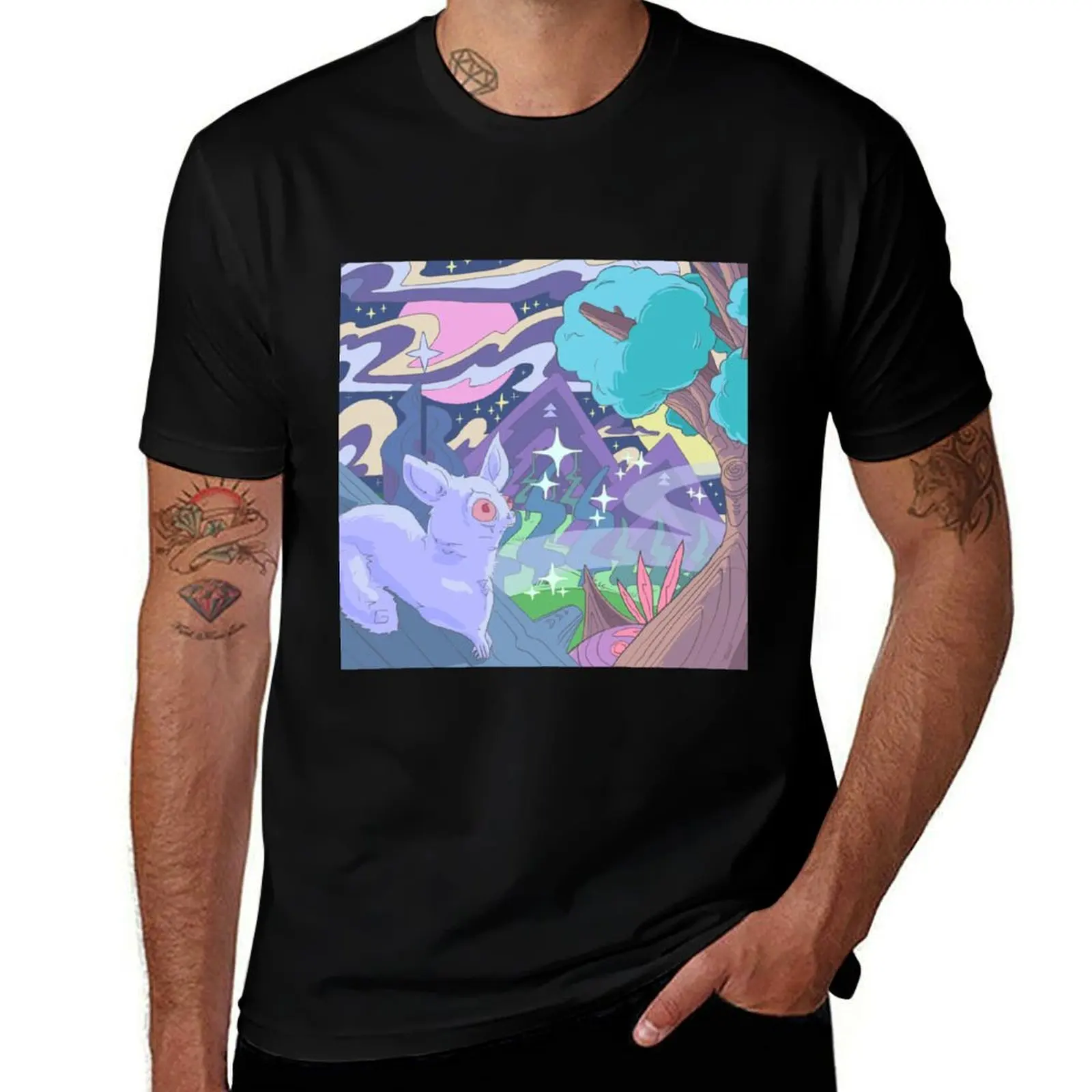 Night Critter T-Shirt Summer Holiday Casual Tee T-Shirt