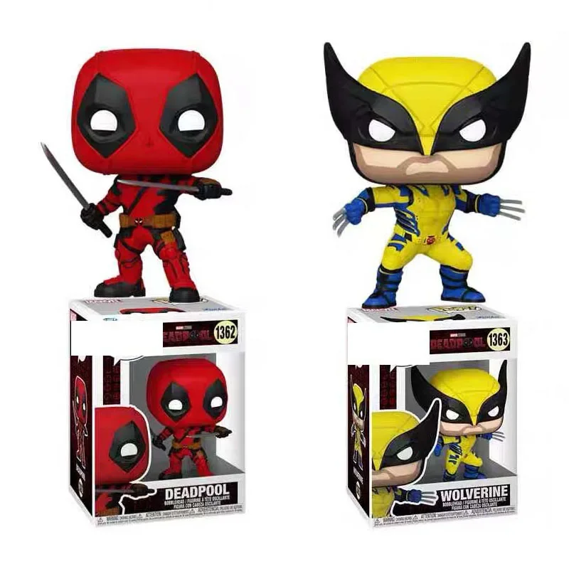 Deadpool Wolverine Action Figure Toy Cute Handmade Vinyl PVC Doll Hot Movie Hero Model Figurines Desk Decoration Ornament Gift