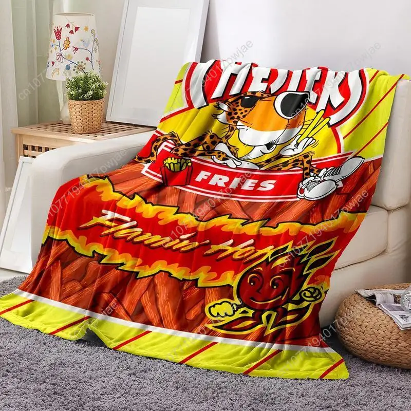 orn Chips Pattern Flannel Blanket1 CountMultifunctional Throw Blanket with Storage Bag.Warm Napping Custom Blankets