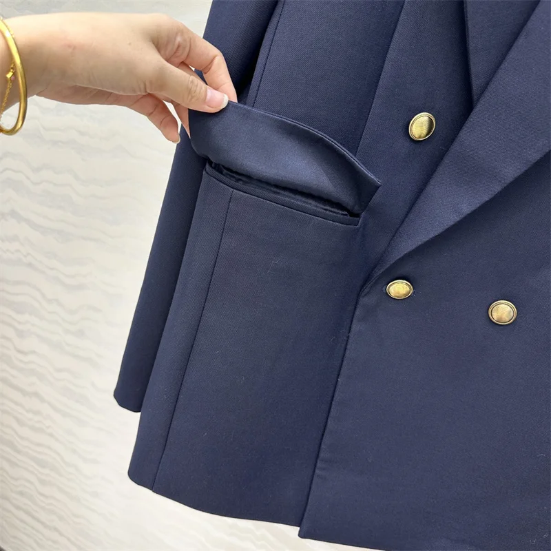 Women's jacket New winter 2025 double breasted slim fit Women's blazer Wool blend women's suit jacket y2k Women's coat outerwear