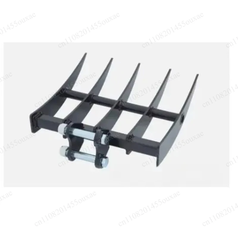 Solid Structure 5-Tooth Root Rake Accessory Land Clearing Farm Implement For Mini Excavator Digger Working Use