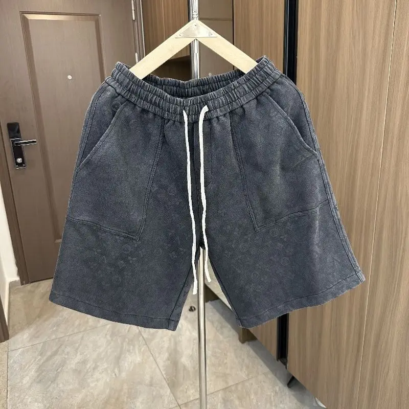 2024 New Summer Internet Celebrity Men Fashion Brands Beach Shorts Fifth Pants Fashion Trend Loose Sports Outerwear