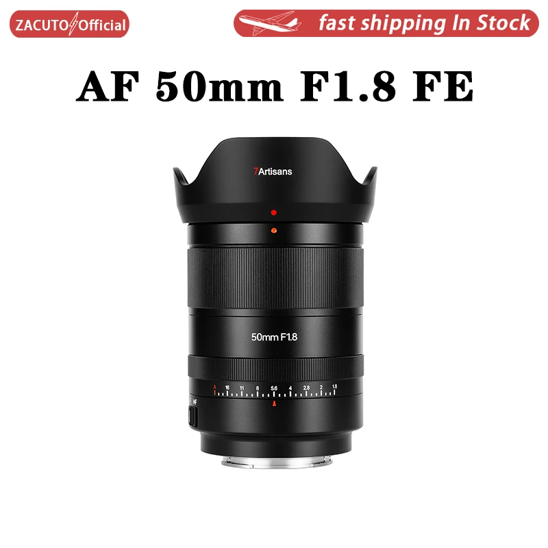 

7artisans AF 50mm F1.8 Full Frame Large Aperture Lens for Camera Portrait Photography with Sony E-mount A7M3 A7M4 S3 FX3