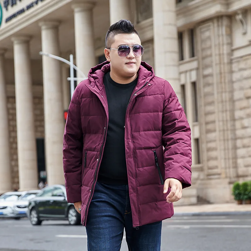 

Winter plus size men's down jacket male white duck down thickening large size oversized 10XL 11XL 12XL 13XL puffer jacket