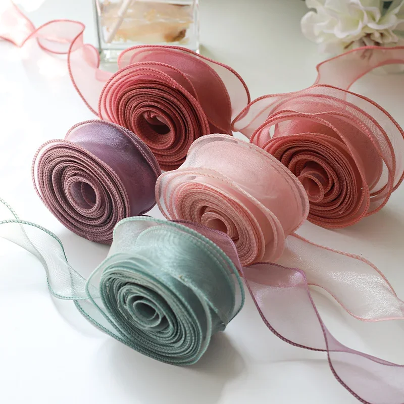 

10Yard/Roll 6cm Chiffon Silk Ribbon Organza Satin For DIY Craft Gift Wrapping Decoration Wedding Bouquets Wreath Sewing Supplies