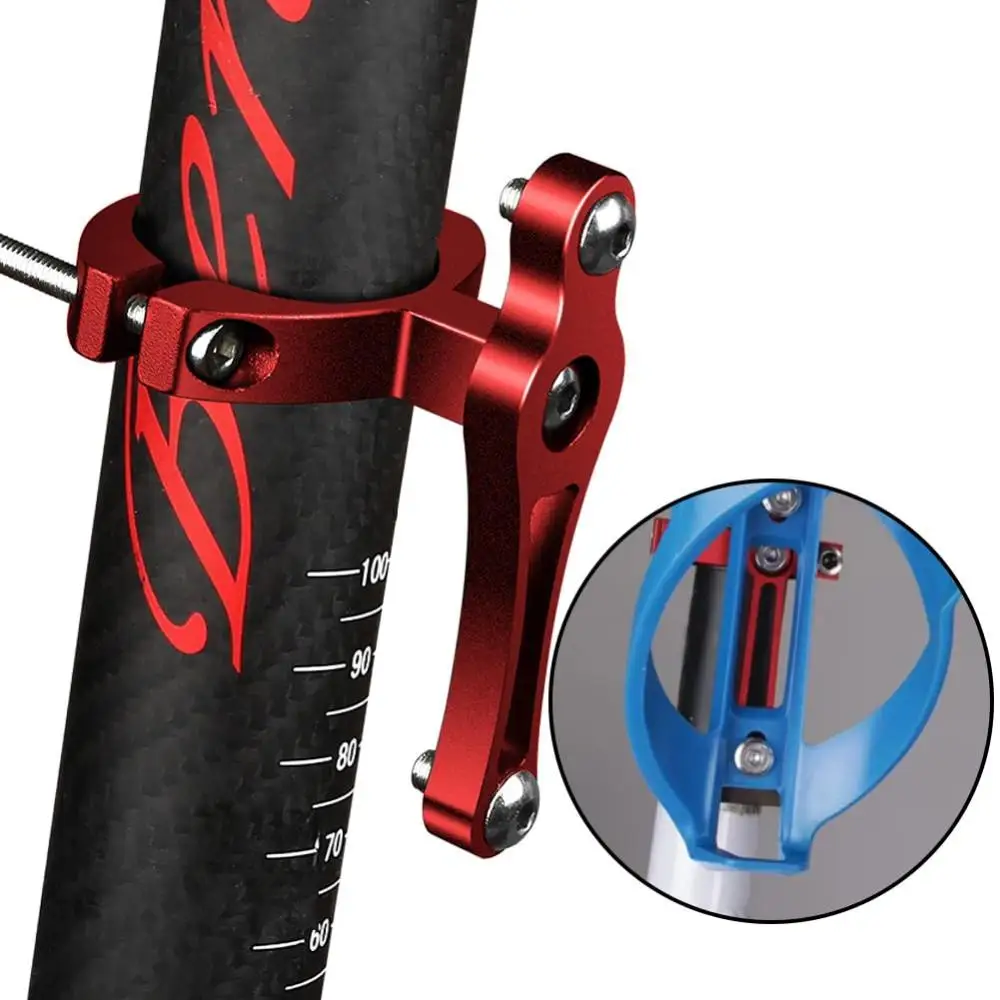 1pcs Bike Cycle Water Bottle Cage  Aluminum Alloy Conversion Bracket Bike Water Cup Rack Clip Mount Adapter Bike Accessories