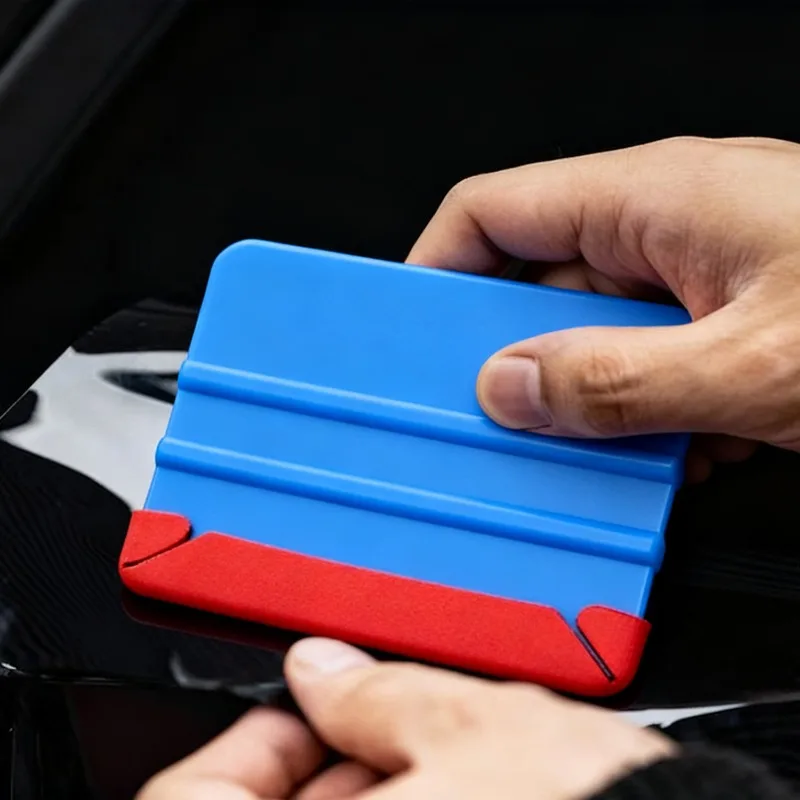 Car Squeegee Spare Felt Edge Cloth Sticker Auto Window Tint Film Scraper Protector Candy Shaped Scraper Felt Cloth Replacement