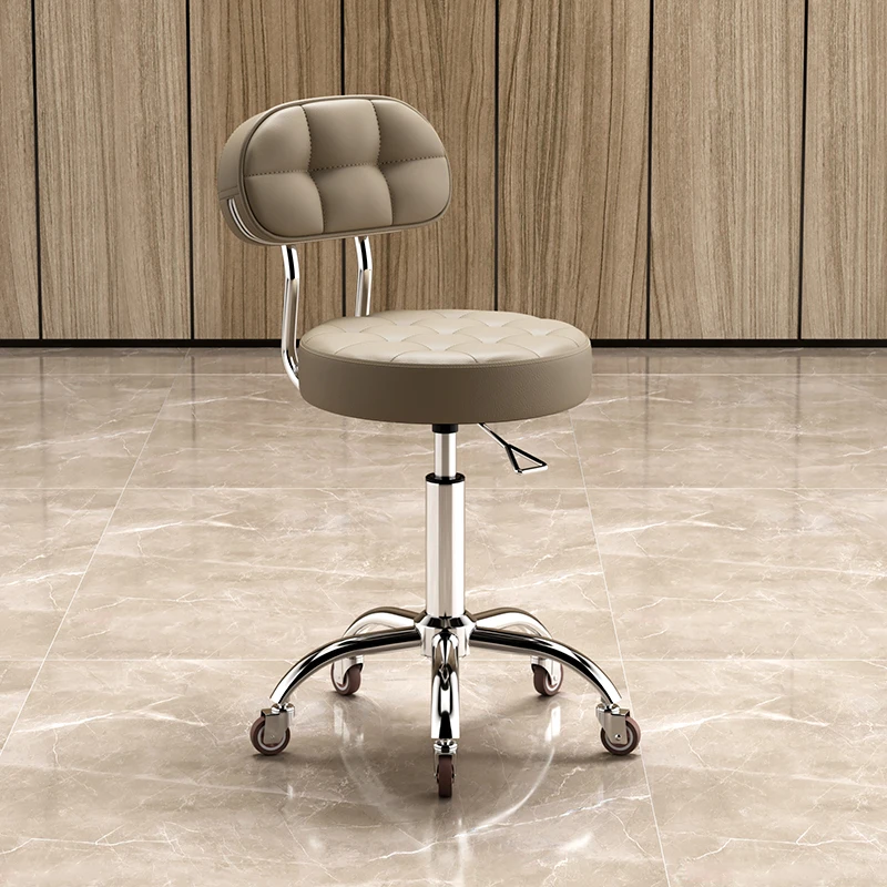 

Professional Barber Chair with Backrest Beauty Salon Furniture Nail Art Teacher Chair Stable Load-bearing Kitchen Stool