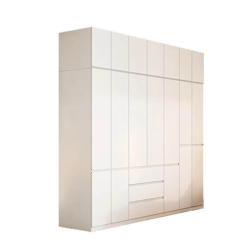Chinese simple wind beveled external hanging door wardrobe bedroom simple atmosphere wardrobe handless door can be equipped with