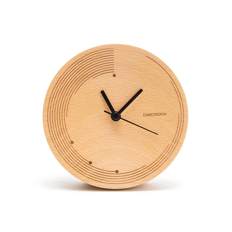 

Креативные настольные часы-украшение, бесшумные и лаконичные, для домашнего декора, подарок из массива дерева