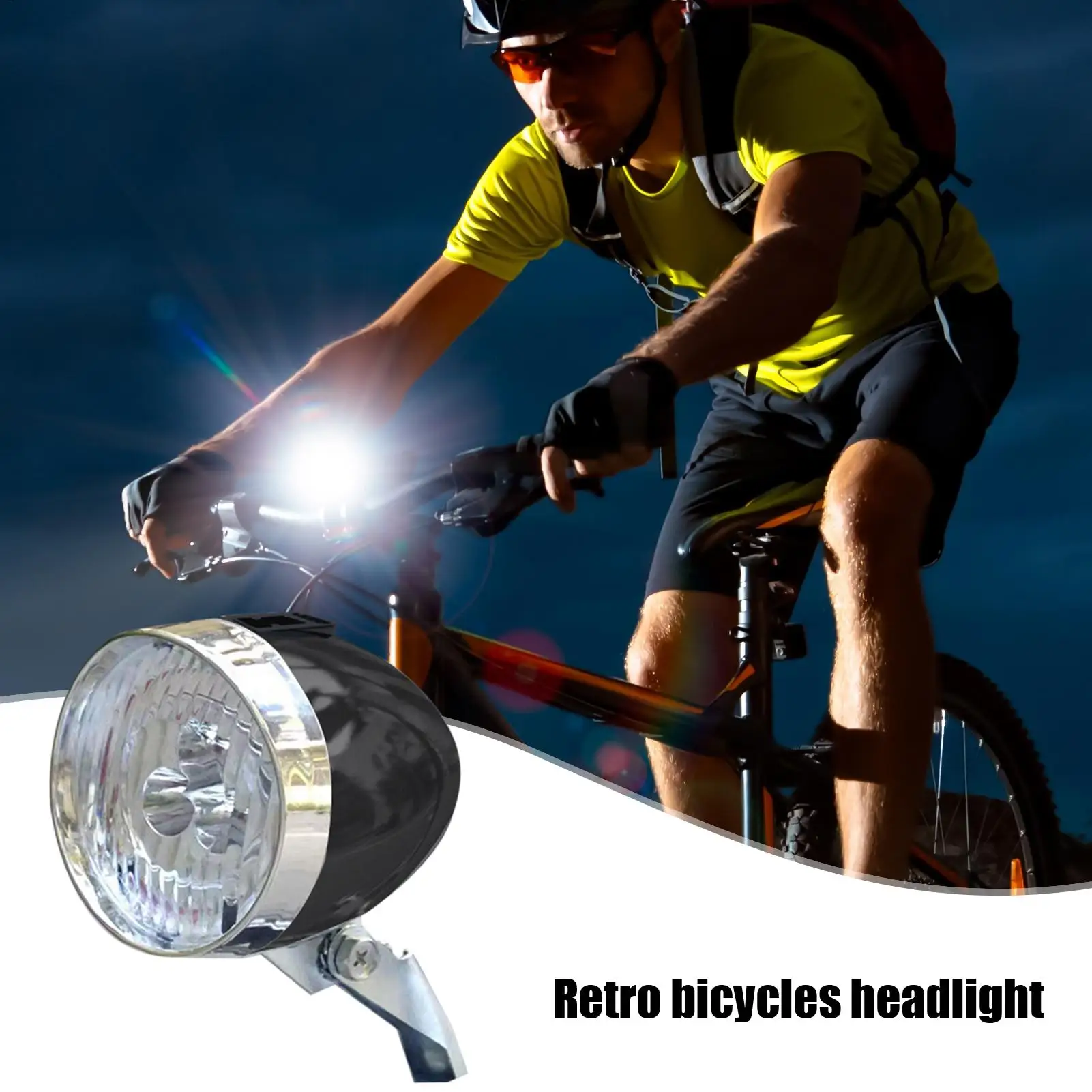 

Retro Classic Bicycle Front Light 3 LED Bulbs Rechargeable Headlight Night Riding Safety Lighting Equipment for Bike Cycling