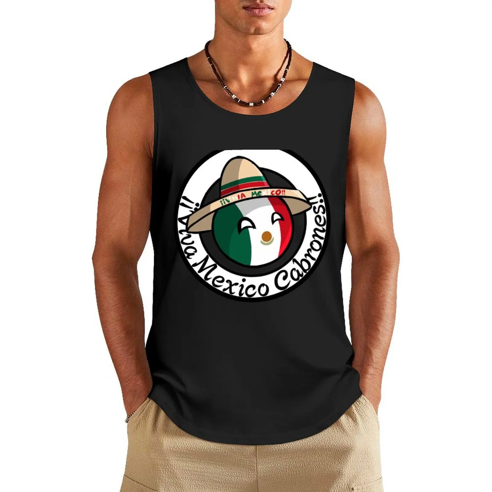

Mexicoball Tank Top Men's singlets t-shirt for men gym training accessories Gym t-shirt man