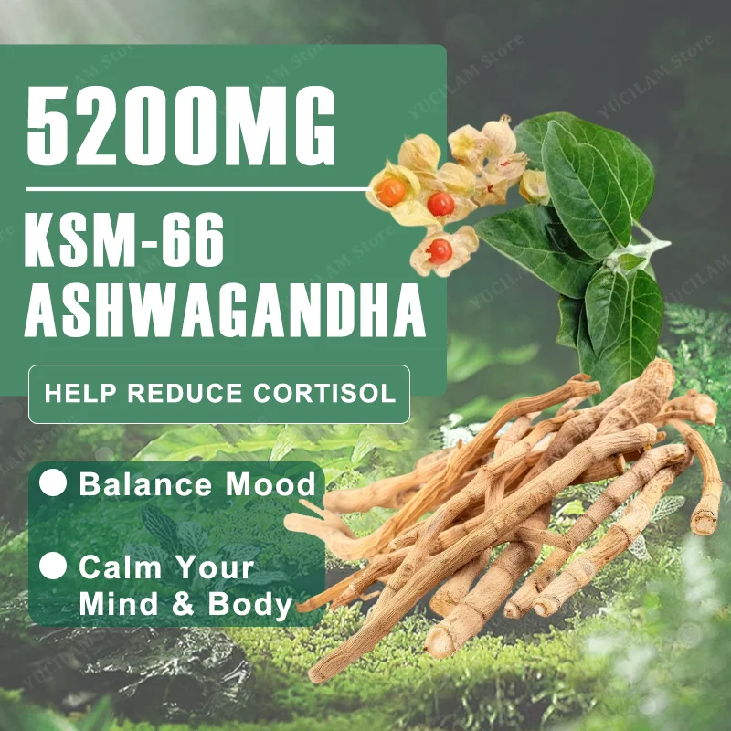 KSM-66 Natural Ashwagandha Supplement - Supports stress relief, boosts energy levels, supports calmness and improves insomnia