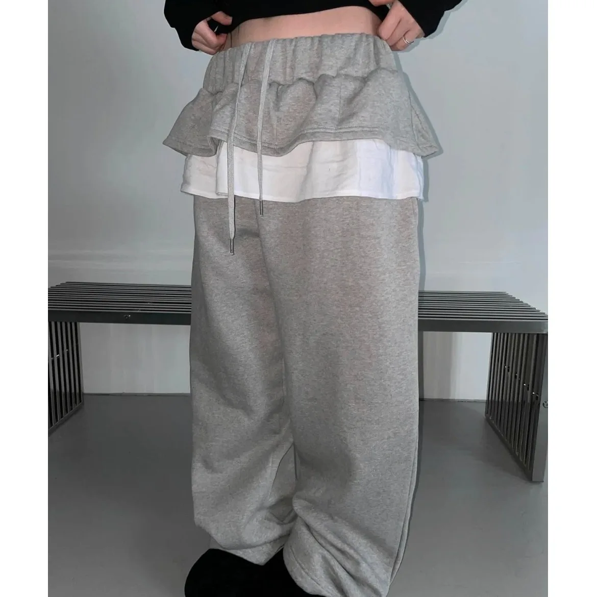 

Весенняя тонкая юбка-шорты в стиле колор-блок, повседневная свободная одежда в корейском стиле для женщин, модная верхняя одежда для ежедневной носки