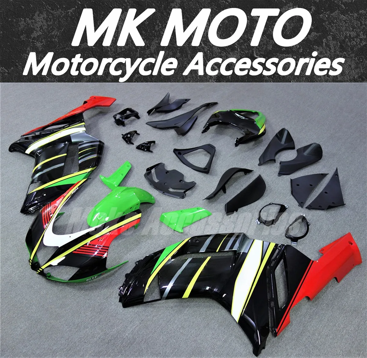 Moke moto Motorcycle Fairings Kit Fit For zx-6r 2007-2008 636 Bodywork Set High Quality ABS Injection Ninja Black/green Red New