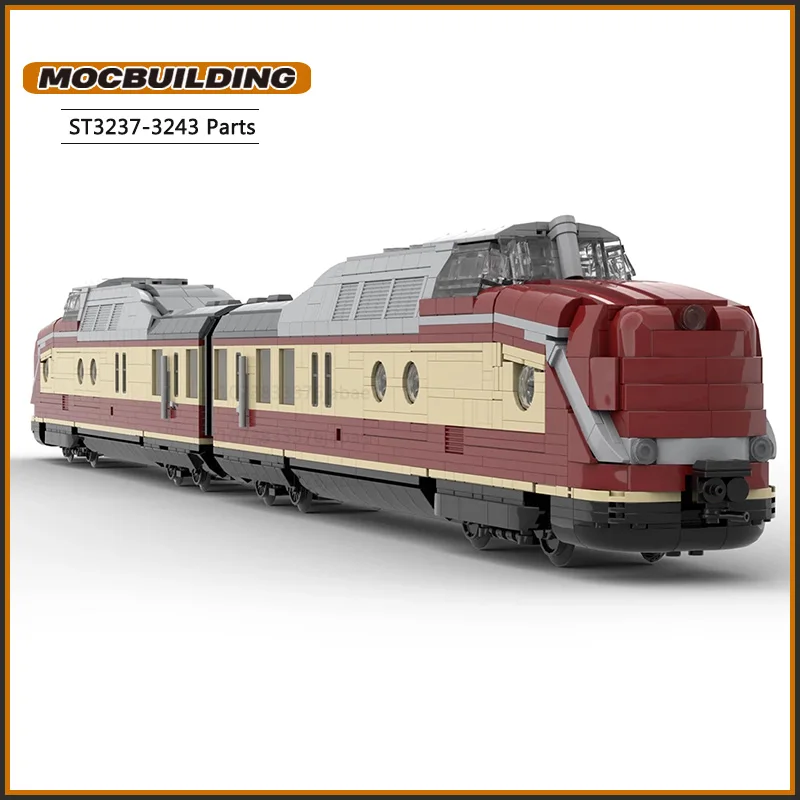 High Speed Train BR 601 MOC Building Blocks VT 11.5 Triebwagen Vehicle Technology Bricks DIY Assembly Model Display Toys Gifts